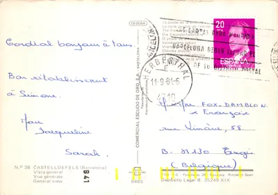 Castelldefels — vue générale — éditeur Comercial Escudo de Oro, n° 38 — पीछे