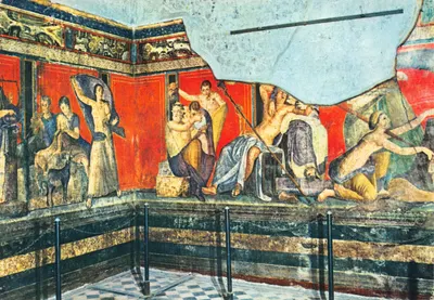 Pompeii — Scène idyllique de la Villa dei Misteri — Éditeur Ektachrome