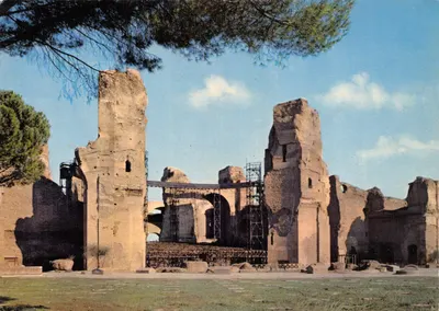 Terme di Caracalla — ruines avec échafaudages — éditeur Fotocolor Ektachrome, n° 260