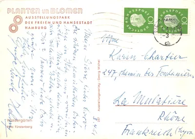 Jardim de água — Fonte e lótus — Ausstellungsverlag, n°237 — Verso