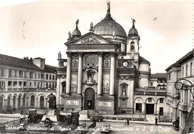 Torino - Santuario di Maria Ausiliatrice et Monumento a S. G. Bosco — éditeur Ditta Cagliari