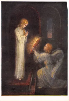 Jésus et l'ange — scène religieuse — éditeur M. Spötl VMS, n° 409