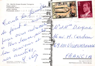 Salou — vue de la promenade et de la place centrale avec fontaine — éditeur FOTO SEGU - CHINCHILLA — पीछे