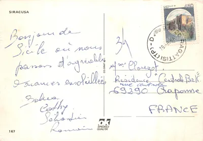 Vue aérienne de Siracuse — éditeur CO. GRAF. SIRACUSA, n° 167 — पीछे