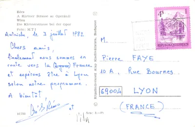 Kärntner Straße à l'Opéra — Wien — éditeur MTI, n° 16/792 — पीछे