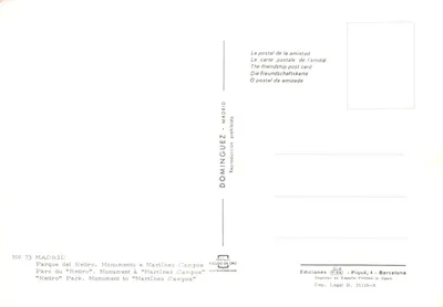 Parc du Retiro — Pomnik Martínez Campos — Ediciones FISA, Barcelona — Rewers