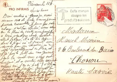 Portrait d'un vieil homme fumant une pipe — œuvre de Y. Châtillan — éditeur PRO INFIRMIS, n°5 — पीछे