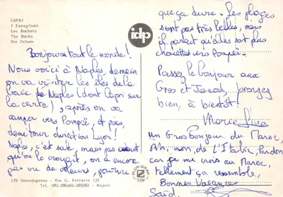 Capri — Les Rochers (I Faraglioni) — éditeur Interdipress, n°179 — पीछे