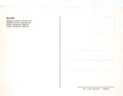 Milano — Galerie Victor Emanuel — Ed. Luigi Scrocchi - Milano — पीछे