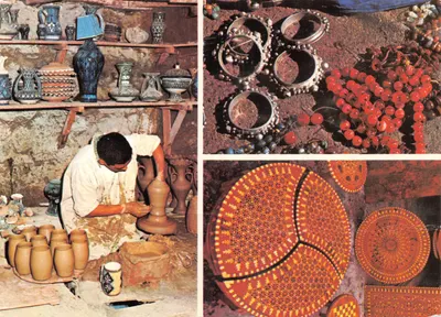Artisanat Marocain — Potier au travail, bijouterie et marqueterie d'Essaouira — Exclusivité Sochevpress