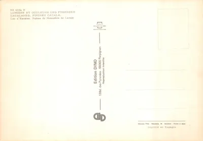 Lac d'Escales — ruines du monastère de Lavaix — éditeur Editions DINO — पीछे