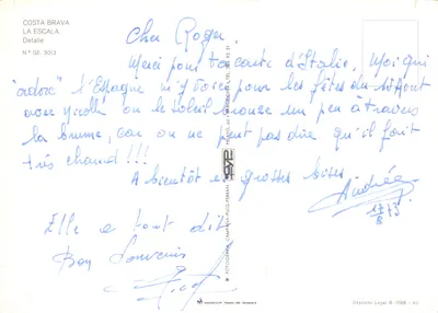 La Escala — détail du port — SADABCOLOR, N° GE. 3013 — पीछे