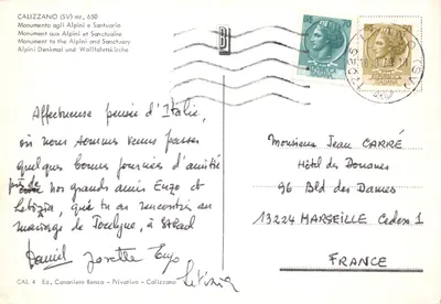 Calizzano (SV) mt. 650 — Monument aux Alpinis et Sanctuaire — Ed. Canoniero Renzo - Privativa - Calizzano — पीछे
