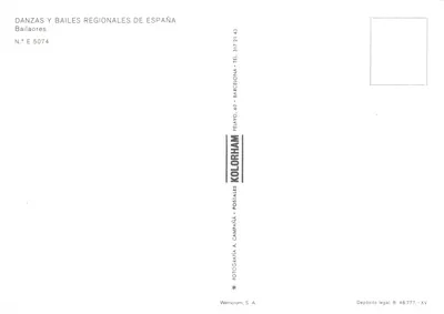 Danseurs de flamenco — scène en patio andalou — éditeur WERTICROM, S.A. n° E 5074 — पीछे