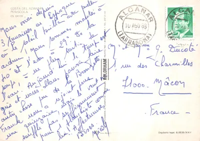 Peñíscola — vue aérienne de la ville perchée sur les falaises avec le château — éditeur KOLORHAM — पीछे