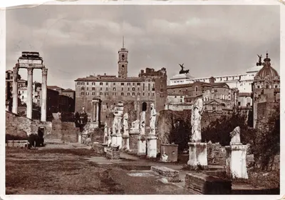 Forum Romain — ruines et statues dans la ville moderne — éditeur ROTOBROM n°20