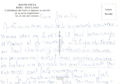Bobo-Dioulasso — mercado de frutas — Imprensa PIERRON — Verso