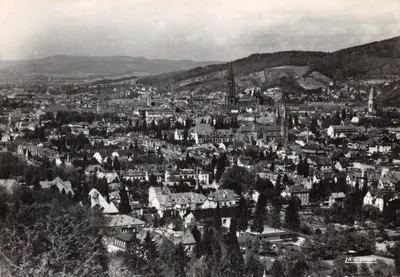 Fribourg — Vue générale prise de Lorettoberg — éditeur LA CIGOGNE