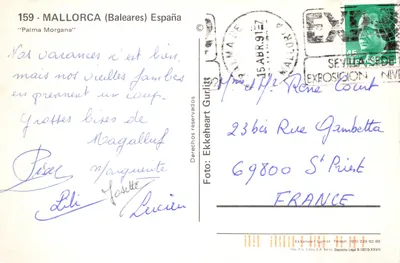 Palma de Mallorca — Cathédrale et palmiers — Éditeur: Ekkeheart Gurlitt, n° 159 — पीछे