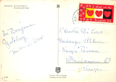 Göteborg — Pont d'Älvsborg — éditeur AB H. Lindenhag, n° 2/39 — पीछे
