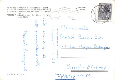 Venise - Basilique Saint-Marc et petite place Saint-Marc — éditeur VENEDIG - Ediz. B.S. - V. n°6 — पीछे