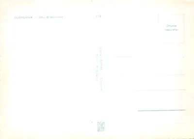 Dubrovnik — Rue Boškovićeva — éditeur Duhani M. Mićanović — पीछे