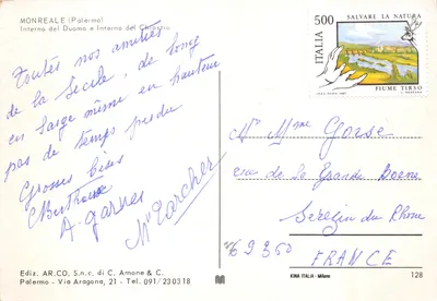 Monreale — église et couvent — éditeur AR.CO. di C. Arnone & C — पीछे