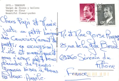 Tenerife — paysages et fleurs — Éditions Gasteiz — पीछे