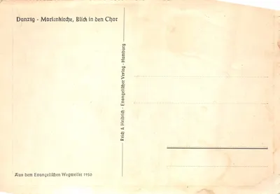 Danzig - Marienkirche — vue du chœur — Reich & Heidrich, Hamburg — पीछे