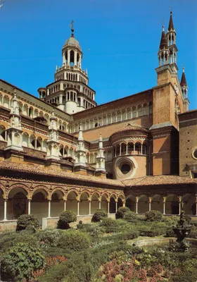 Certosa di Pavia — Le petit Cloître et la Tour-lanterne — Édiz. ris. della Certosa
