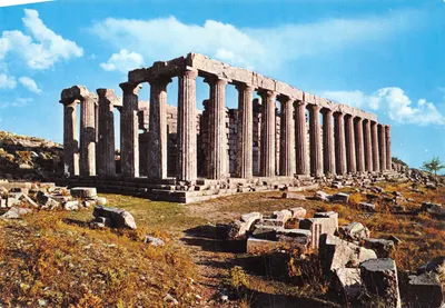Temple d'Apollon à Andritsaina — ruines d'un temple d'Épikourios Apollon — imprimé par ISSAIAS