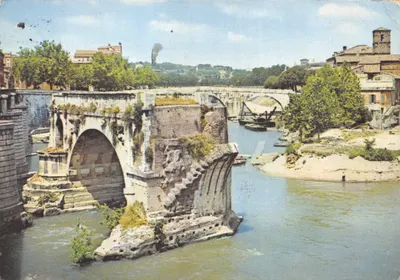 Ponte Rotto à Rome — pont romain en ruine sur le Tibre — RICORDI Officine Grafiche S.p.A. - Imprimé en Italie