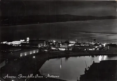Ancona - Fiera della Pesca - Notturno — éditeur Vera fotografia Omniafoto Torino - Rip. vietata, n° 61