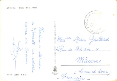 Ancona — Fiera della Pesca — Éditeur ALTEROCCA TERNI, n° 41793 — पीछे