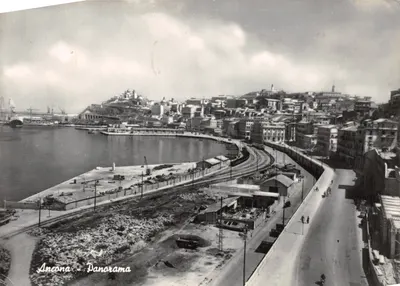 Ancona - Panorama — vue du port et des quais en construction, éditeur Ediz. S.A. Magazzini Standa - Ancona