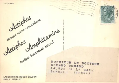 Capri — Vue des îles Faraglioni depuis le promontoire de la statue de l'Amphitrite — Imprimé sur la carte par Vicordi S.p.A. Milano — पीछे