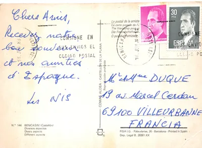 Benicassim — diverses vues de la ville et de ses plages — éditeur FISA I.G. - Palaudarias, 26 - Barcelone — पीछे