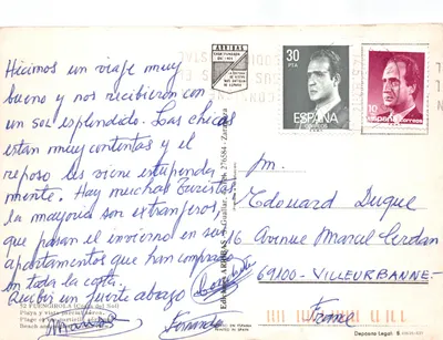 Fuengirola (Costa del Sol) — vue aérienne de la plage et des immeubles — Éditeurs ARIBAS — पीछे