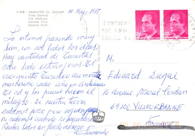 Alhaurín el Grande — vue générale avec édifice religieux — éditeur 'La Corona' n°5.058 — पीछे