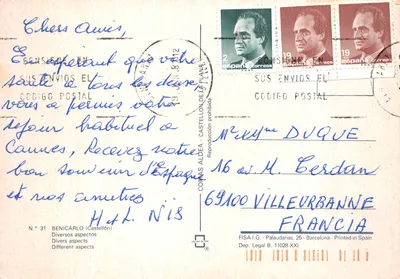 Benicarló — diverses scènes de la ville et de sa plage — FISA I.G. - Palaudàrias, 26 - Barcelone — पीछे