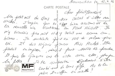 Lac de Bourroussillan — paysage alpin avec reflets — Édition Massey-Ferguson (n° 10453) — पीछे