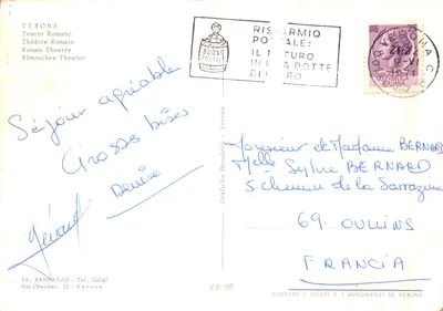 Verona — Théâtre Romain et vue sur le fleuve Adige — Ed. RANDAZZO — पीछे