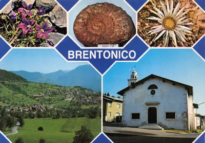 Brentonico — panorama et église de S. Rocco — éditeur Foto Edizioni Marco