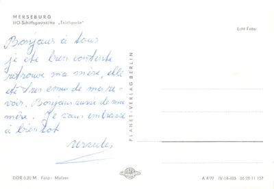 Merseburg — Station de visiteurs « Teichperle » — éditeur PLANET-VERLAG BERLIN — पीछे