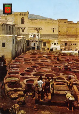Fes — Chantier de tanneries — Éditeur FISA, imprimé en Espagne, n°9