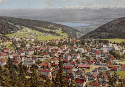 Sainte-Croix — vue panoramique du village et du lac — Photo-Édition A. Derlaz, Baulmes n°11001