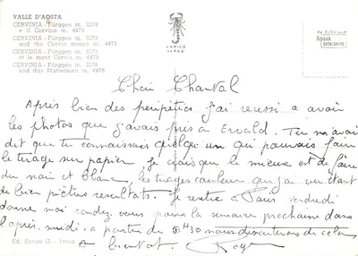 Cervinia — le Cervin m. 4478 — Ed. Enrico G. Ivrea — पीछे