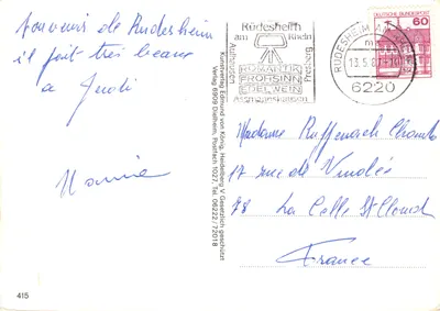 Le Rhin — vue panoramique des châteaux et villes de Mainz à Koblenz — Verlag Edmund von König — पीछे