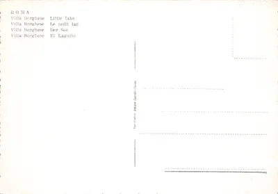 Roma - Villa Borghese - Il Laghetto — Temple sur l'eau, éditeur 'Français Cartes Postales - Milano' — पीछे