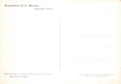 Castello di San Marino — Seconda Torre — Ed. Morri & Fattori — पीछे